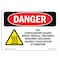 Signmission Safety Sign, OSHA Danger, 7" Height, 10" Width, Aluminum, Hot SurfaceBurn Hazard Impact, Landscape OS-DS-A-710-L-2409 - alternate 1